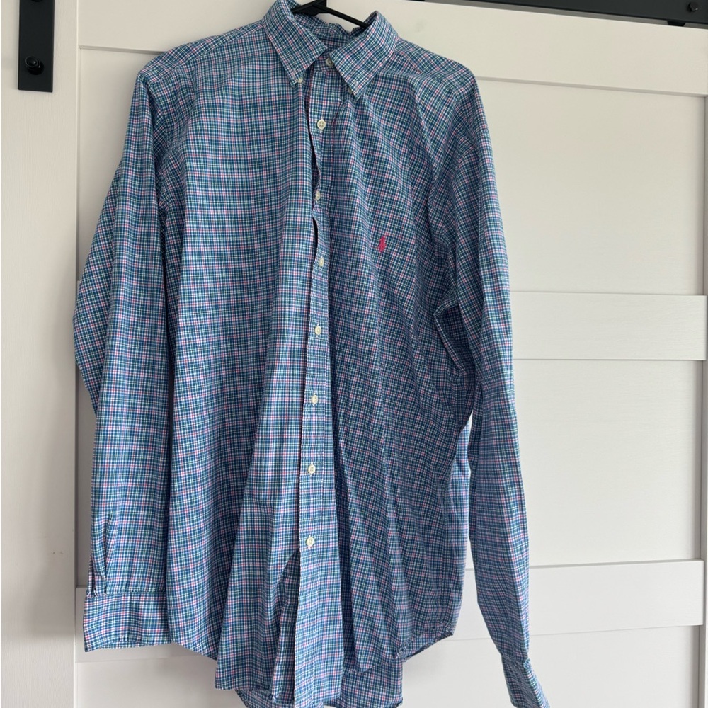 Polo Ralph Lauren Men's Blue Checkered Shirt